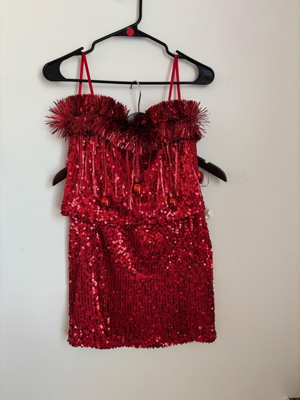 Red Sequin Fringe Mini Set by LOVE ON A HANGER